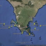 Shark cage diving possible sites (near Port Lincoln) in SA