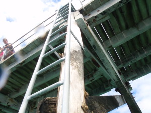 The new ladder at Second Valley jetty
