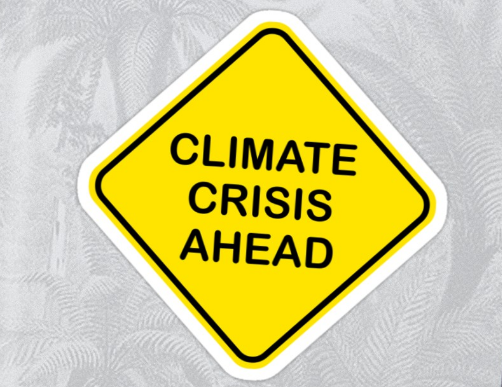 Climate Crisis Ahead - Sticker by MLSSA Member Dan Monceaux